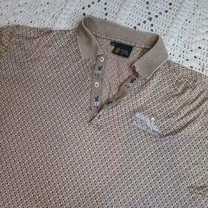 Bobby Jones Collection Players Mens XL Polo Shirt Italy Golf‎ AOP Pebble Beach